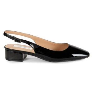 Black Saks 5th Ave Mila Patent Leather Slingback size 9.5
